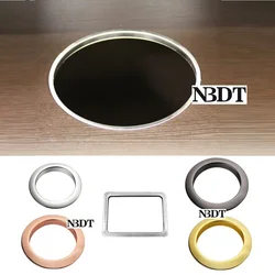 Rectangular Circular SUS304 Counter Waste Trash Grommet Chute Sleeve Rose Gold Gunblack