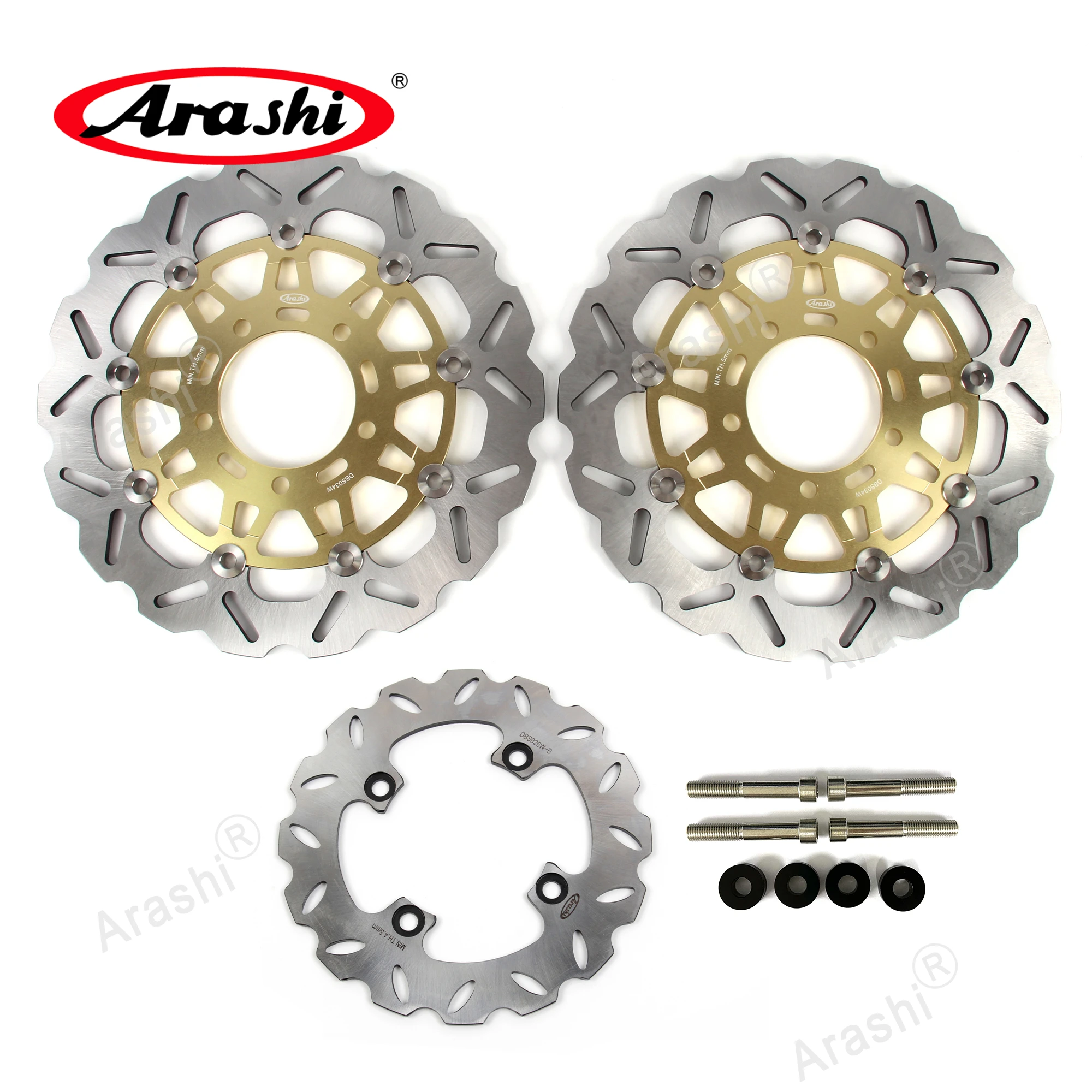 Arashi 300mm ZX6R 636 2003-2004 CNC Full Floating Front Rear Brake