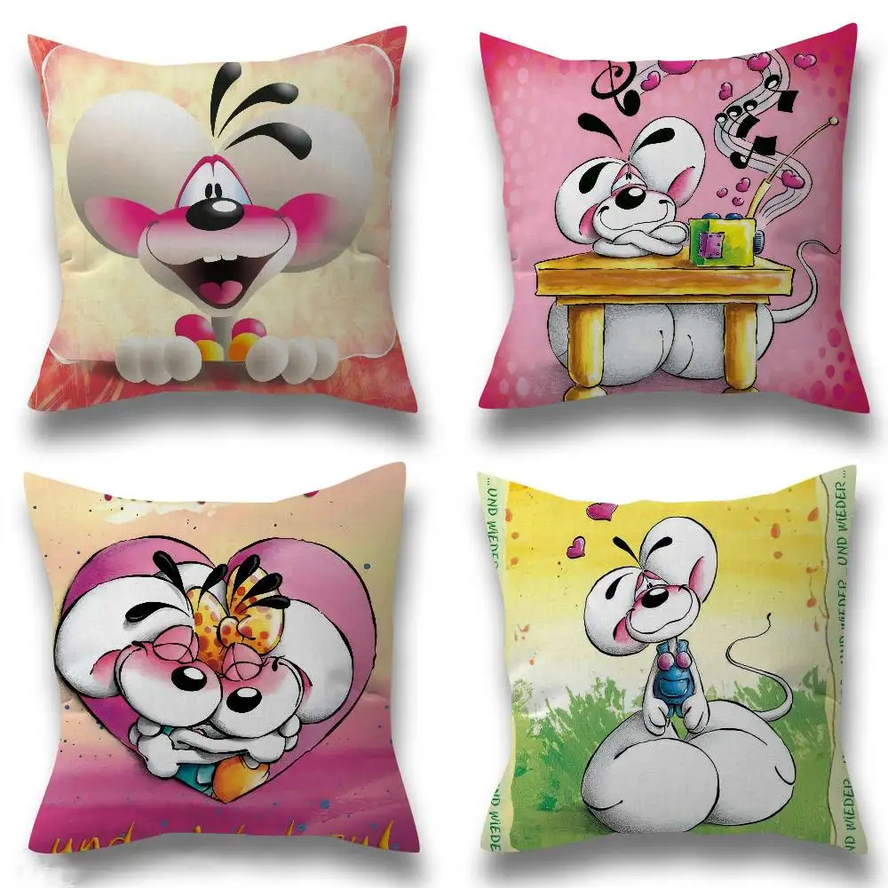 

Мультяшная наволочка D-Diddl с милым дизайном в стиле каваи, персонализированная, для детской спальни, декор для вечеринки, подарок на день рождения ребенка