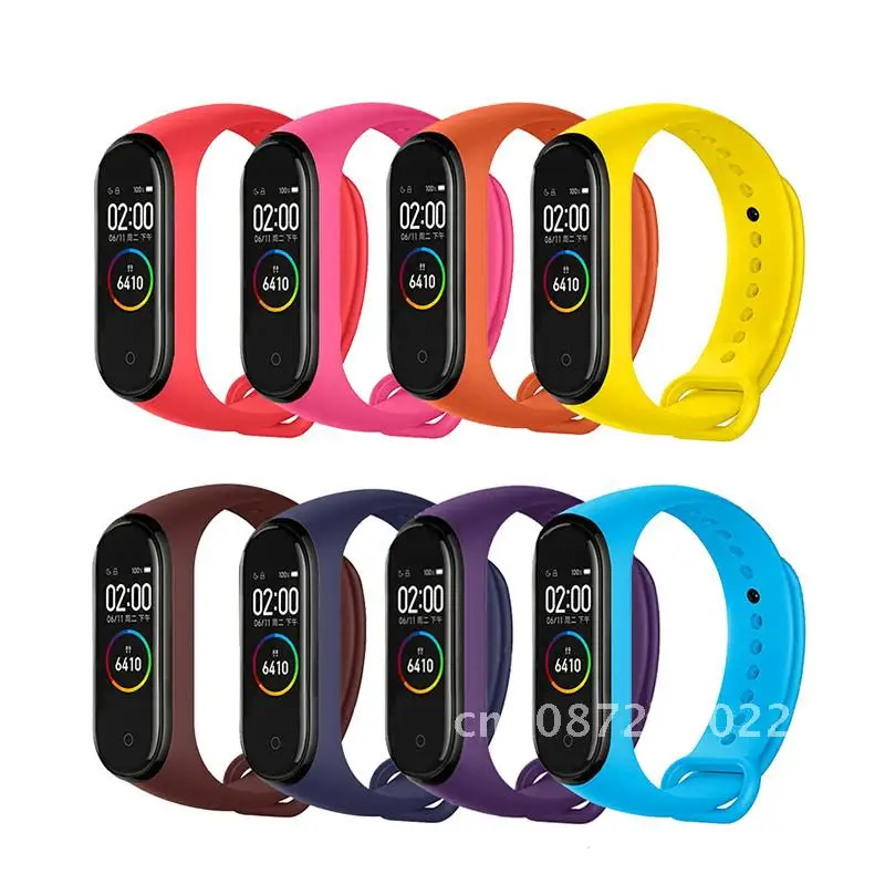 

2022 Strap for Xiaomi Mi Band 5 4 3 6 Silicone Wristband Bracelet Replacement for Xiaomi Band 4 MiBand 5 4 3 6 TPU Strap