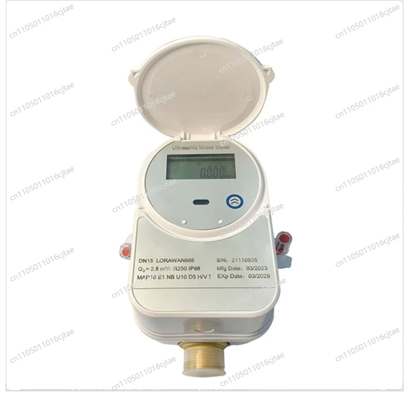 For Ultrasonic Valved Water Meter Liquid Crystal Display Brass Body for Residential, Commercial and Light Industrial Indoor Use