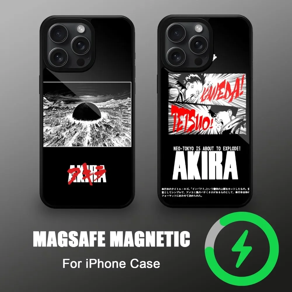 Retro Japan Anime Akira Phone Case For iPhone Magsafe Magnetic Wireless 11 12 13 14 15 Pro Max Plus Charging Cover