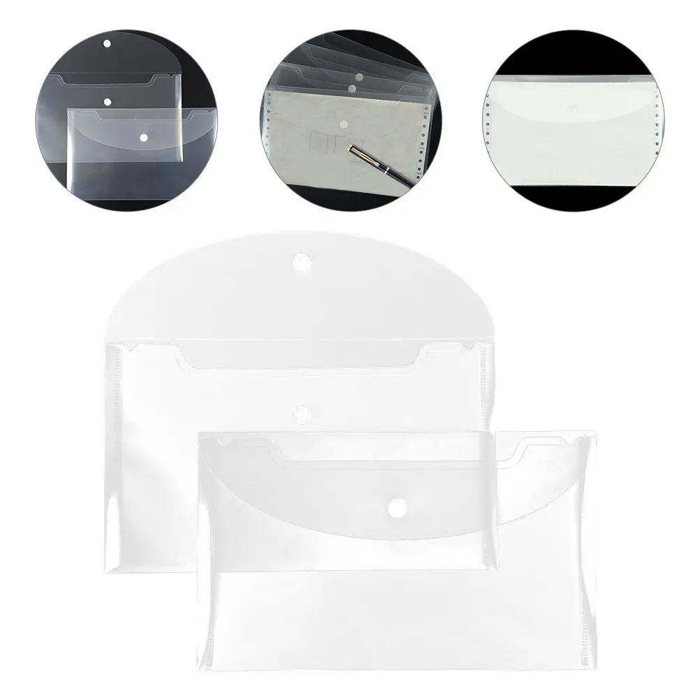 

20 шт. прозрачных органайзеров для документов из полипропилена, многоразовые, легкие, для счетов, купонов, карт, марок, для рабочего стола