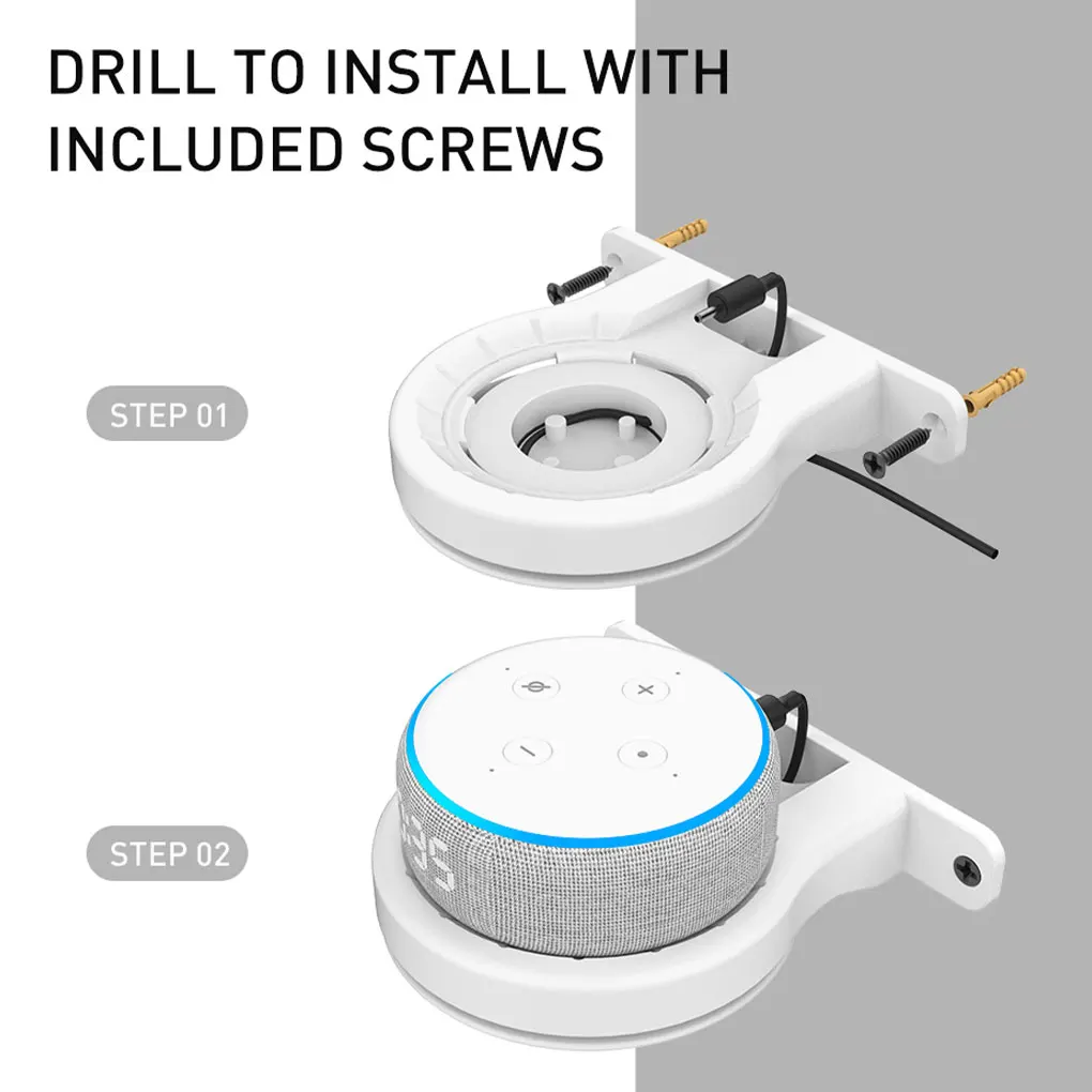 Echo Dot Wall Mount Holder Bracket For Amazon Alexa Echo Dot 4th 3rd Generation Speaker Bracket With Cord Cable Management Stand