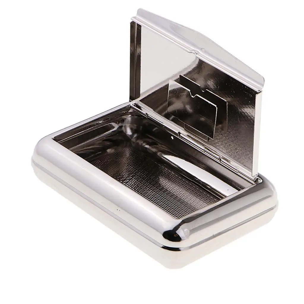 Silver Smoking Pipe Tobacco Storage Case Moisturize Box for Fathers Day Gift