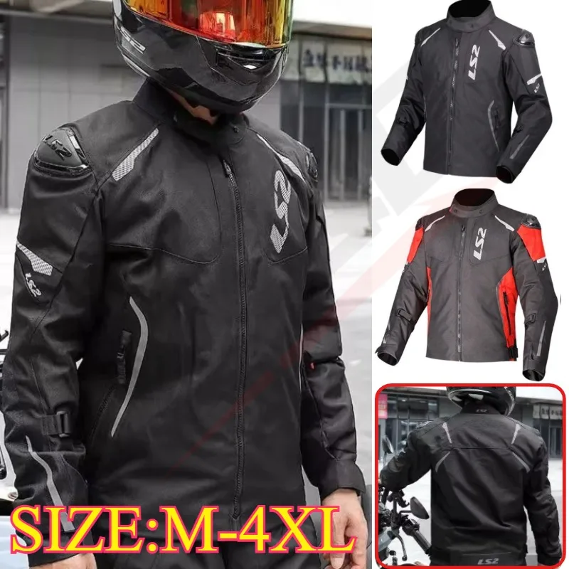 LS2 Original CE Winter Warm Waterproof Motorcycle Jacket Breathable Anti-Impact Off-Road Unisex Chaqueta Moto Protective Gear