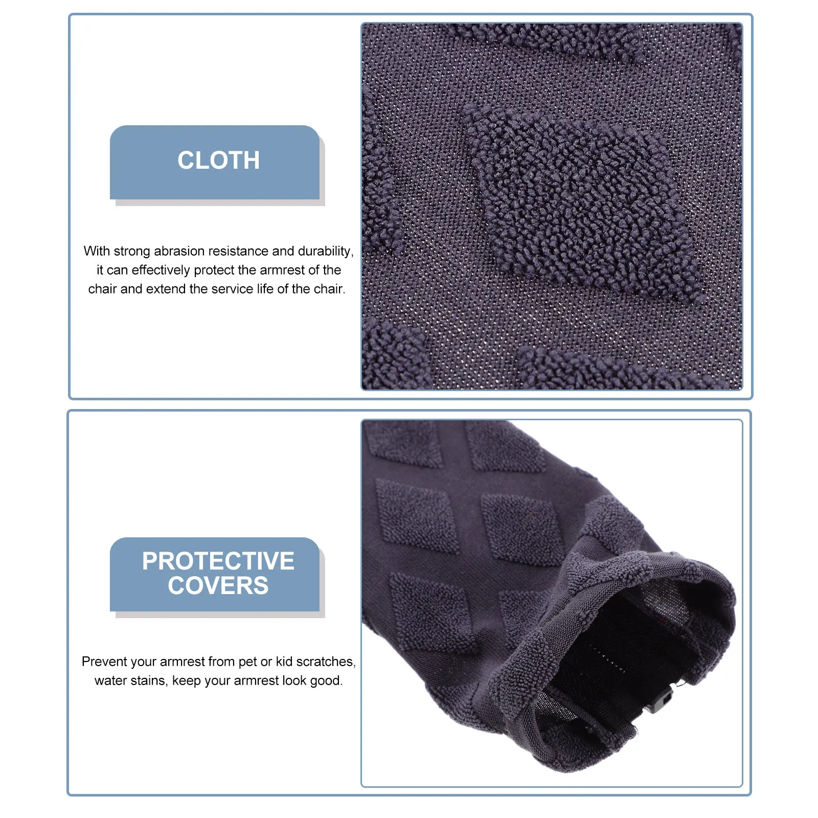 2Pcs Office Chair Armrest Covers Elastic Protective Sleeve Arm Rest Covers for Gaming Computer Chairs Scratch Resistant Armrest
