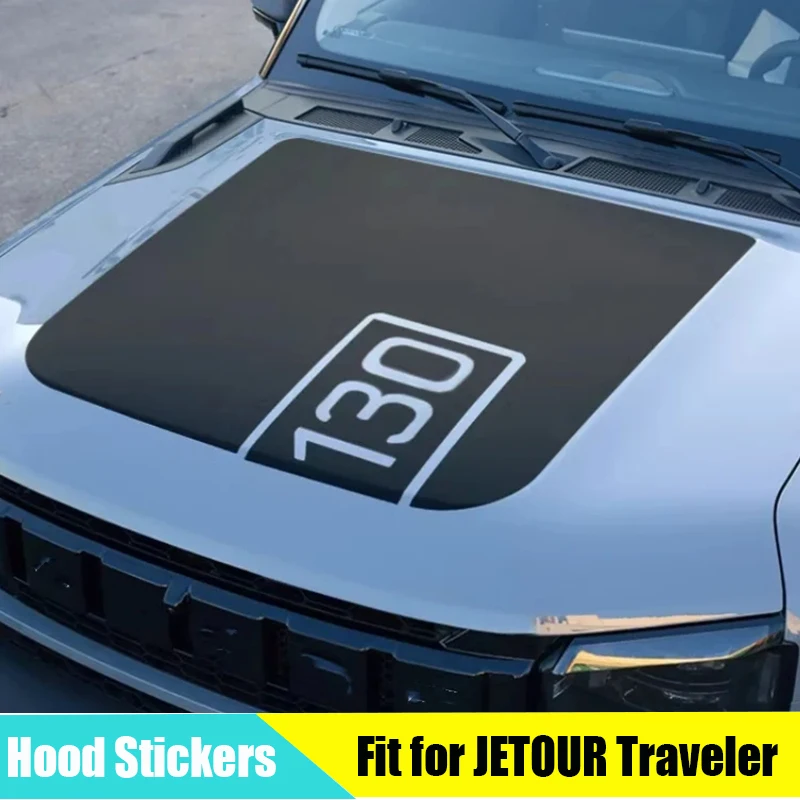 Car Hood Stickers Suitable for Chery JETOUR Traveler T2 2023+ Modified Car Hood Personalized Decorative Stickers Exterior Parts