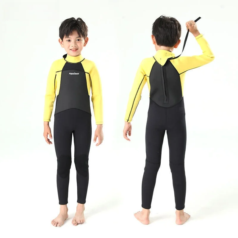 

Children's Long One-Piece Wetsuit Diving Suit Outdoor Qui Dry Surfing Snorkeling Clothes Water Sports Protective Suits