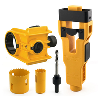 B04B-Door Lock Installation Kit Ball Lock Hole Opener Fit 1-3/8Inch 1-3/4Inch Door Thickness For Wood And Metal Doors