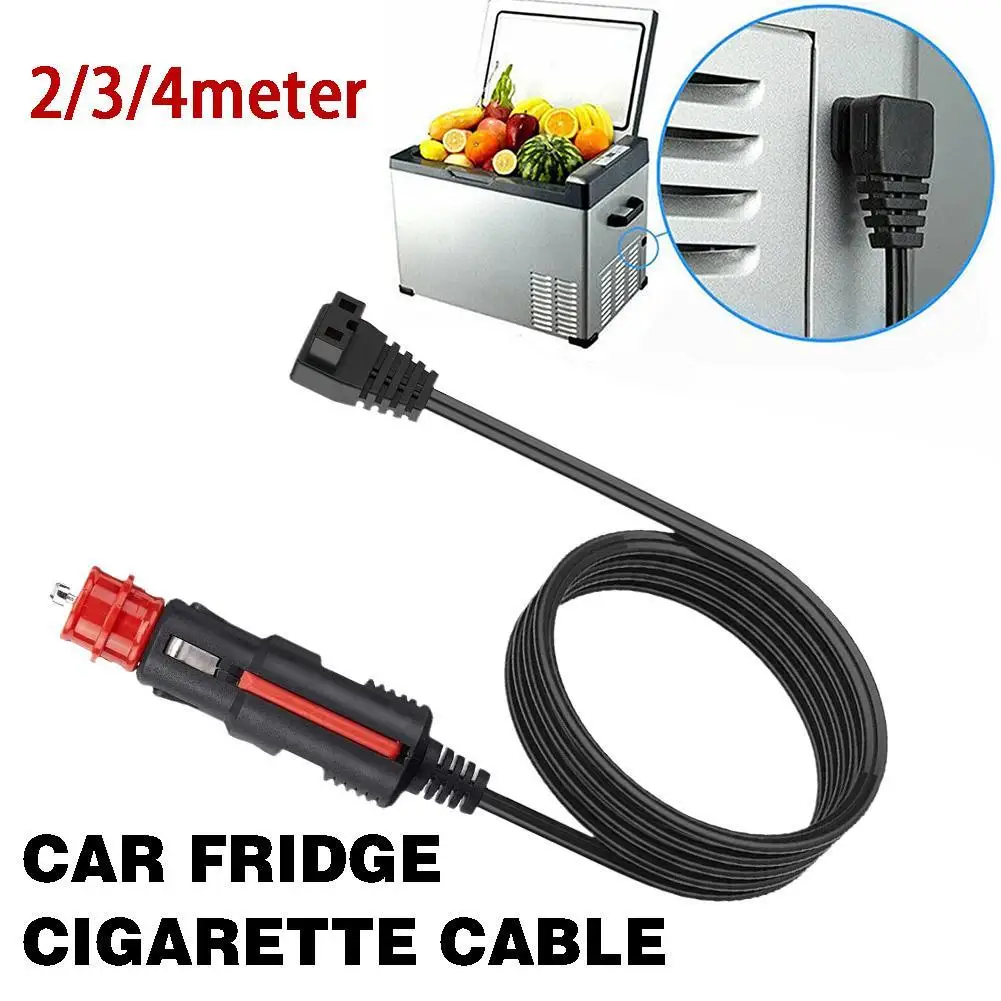 

2m 4m For Car Refrigerator Warmer Extension Power Cable 12A Car Fridge Cigarette Cable Cooler Charging Replacement Line