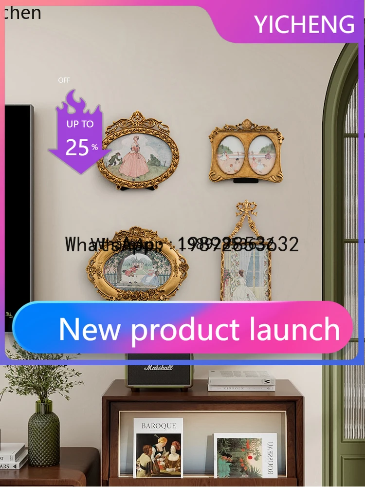 

Relief Photo Frame Living Room Wall Hanging Decoration Carved Picture Frame Display Frame