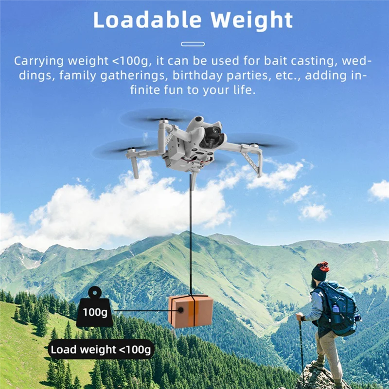 يمكن الاعتماد عليه لـ DJI MINI 4 PRO قاذف متعدد الوظائف مريح قاذف جوي قاذف الزفاف رمي شنت استبدال التيار المتناوب