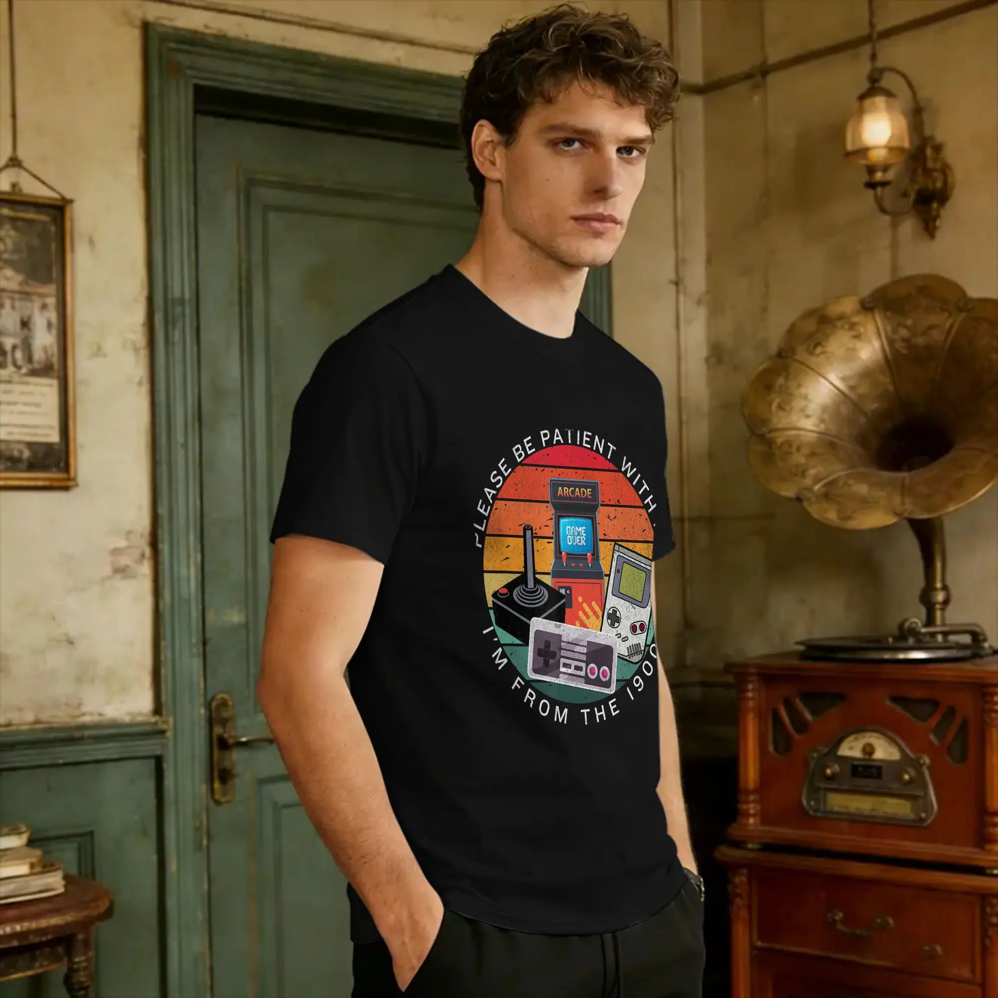 Funny Old Gamer Gaming Retro 80s 90s Video Game T Shirt Man  Classic T Shirts Summer Tee Shirt Wholesale Oversized Tops