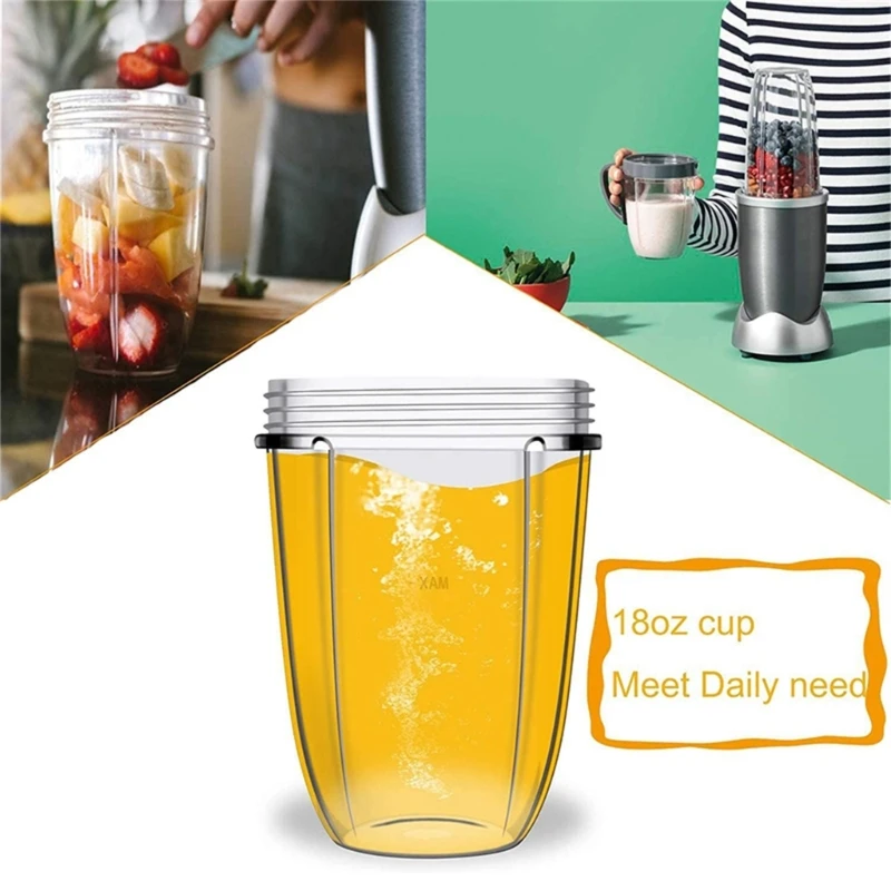 18 أوقية أكواب عصير استبدال أكواب شفافة أكواب البلاستيك كوب لصنع العصائر خلاط كوب استبدال جزء لخلاط NB600W/900 واط