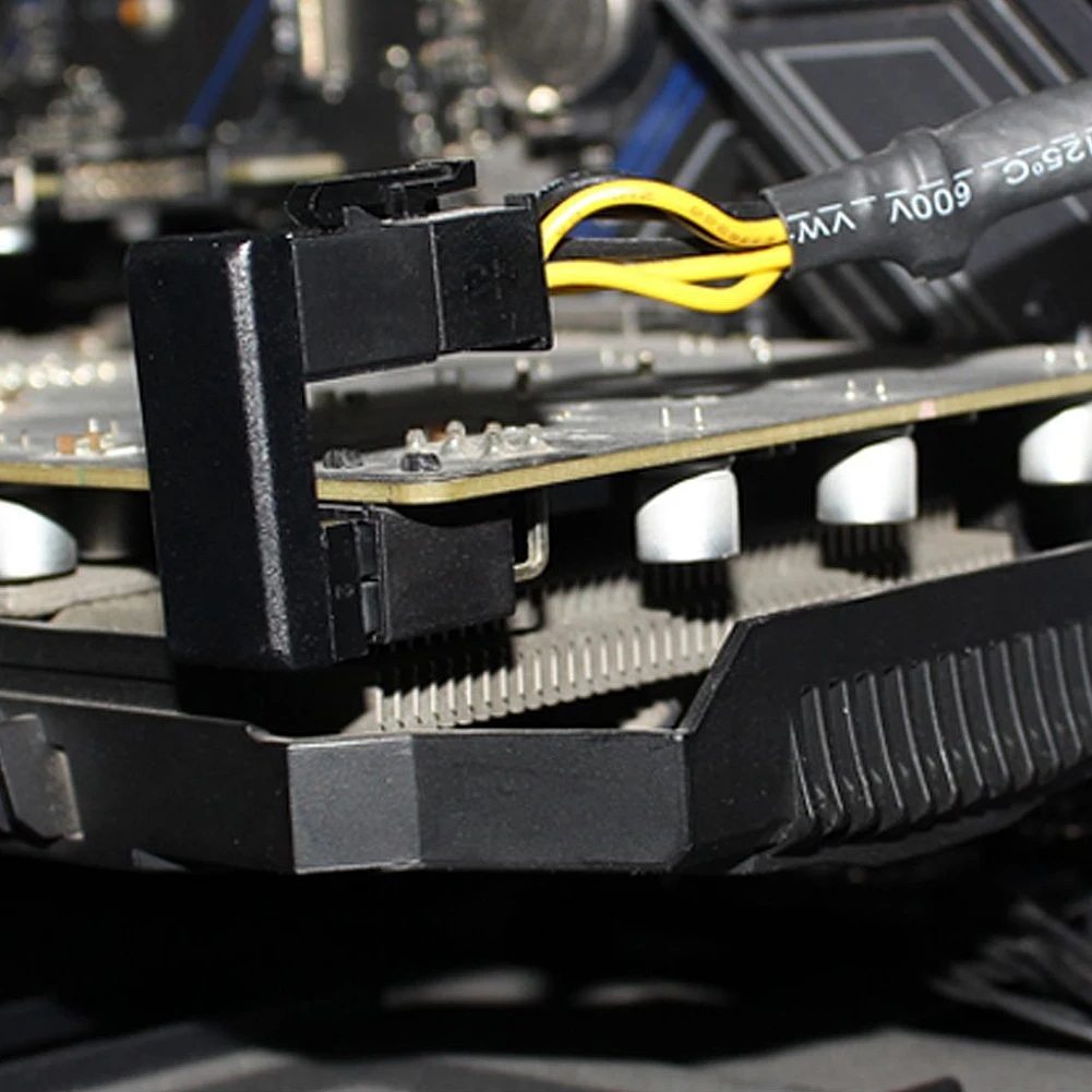 بدوره موصل 8 دبوس لوح مهايئ الطاقة 6 دبوس GPU مجلس الطاقة زاوية 180 درجة لبطاقة الرسومات سطح المكتب