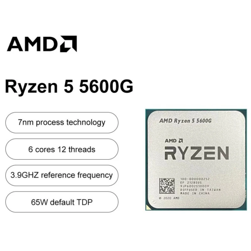 AMD New Ryzen 5 5600G R5 5600G 3.9GHz 6 Core 12 Thread CPU Processor 7NM L3=16M Socket AMD AM4 процессор Gaming Processor ryzen5