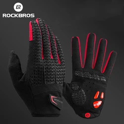 ROCKBROS guantes de ciclismo a prueba de viento pantalla táctil montar MTB bicicleta guantes térmicos cálidos motocicleta invierno otoño guantes de bicicleta