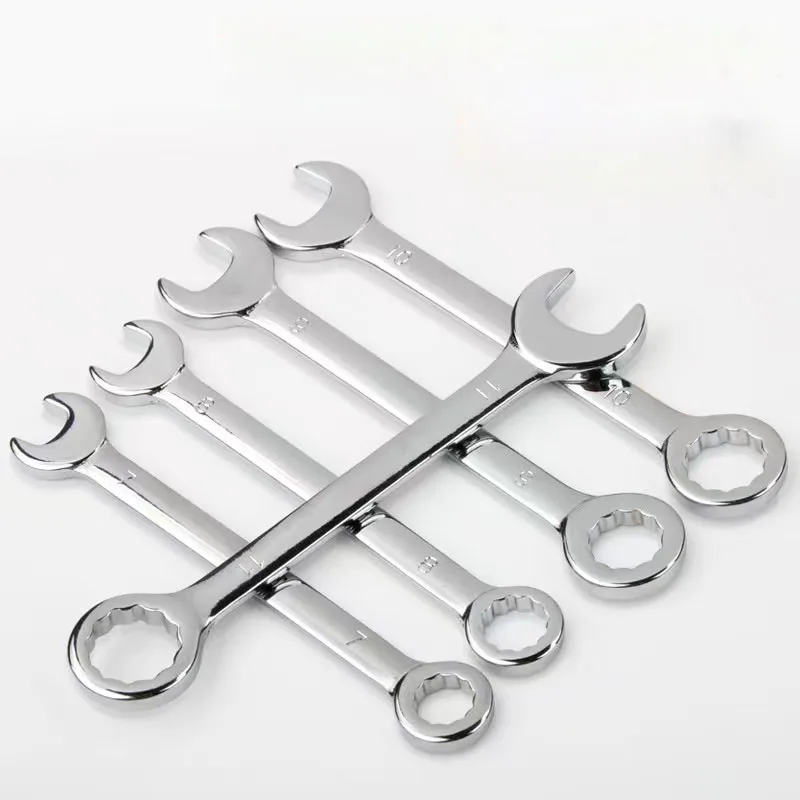 MINI 4-11mm Dual-use Plum Blossom Open End Wrench CR-V Alloy Rustproof Small Open Box End Combination Wrench Easy To Store