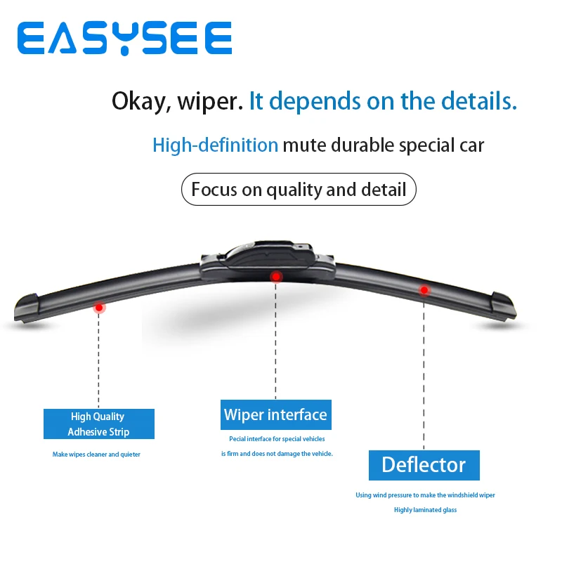 New Wiper Car Wiper Blades For Chery  tiggo 4pro  2022 2023 Windscreen Windshield Wipers Blades LHD Auto Accessories