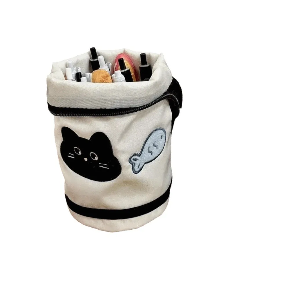 

Desktop Storage Cartoon Cat Stationery Bag Water Cup Shape Korean Style Handheld Pen Container Fruit Aesthetic