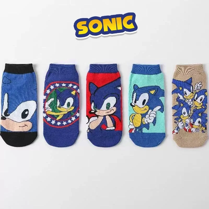 New Game SONIC Shadow Anime Socks with Soft Hedgehog Action Figure Fun Print Fashionable Sports Ankle Socks Children's Boys Gift