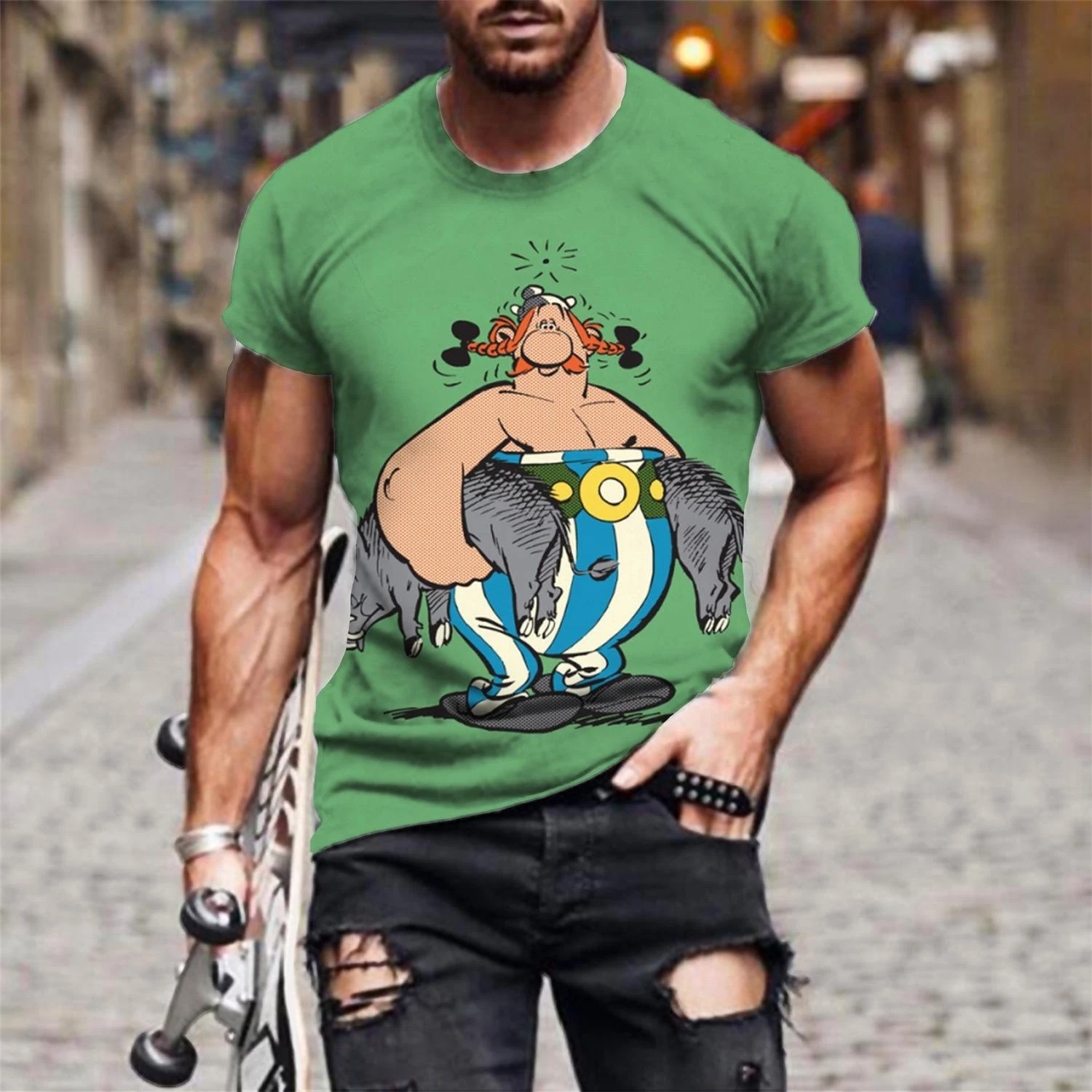 New Anime Cartoon Asterix And Obelix 3D Print T-Shirt Men Women Short Sleeve T Shirts Oversized Harajuku Tees Tops Kid Clothing