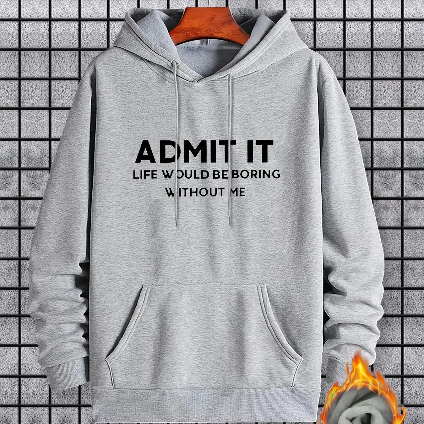 Men's New Style Fashionable Casual Printed Hooded Sweatshirt, Suitable for Daily Comfort and Exercise in Spring and Autumn.
