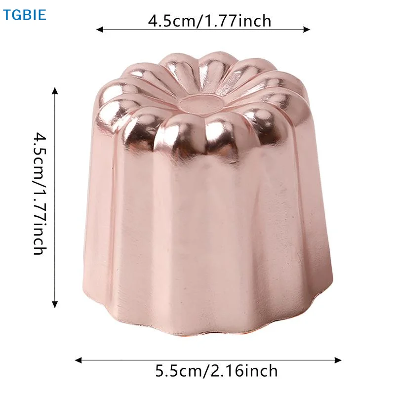 Molde para pastel francés Reve, antiadherente, de aluminio, para canelé, mousse, muffin, pudín, para repostería casera, utensilios creativos para hornear, 1/2/4 unidades