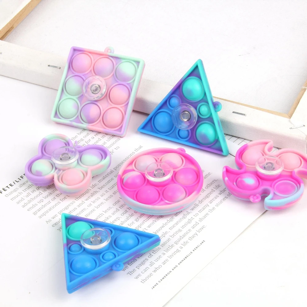 6/12PCS Pop Fidget Spinner Bubbles Toy Finger Fidget Spinners antistress bomboniere giocattoli sensoriali per bambini adulti ragazzi ragazze