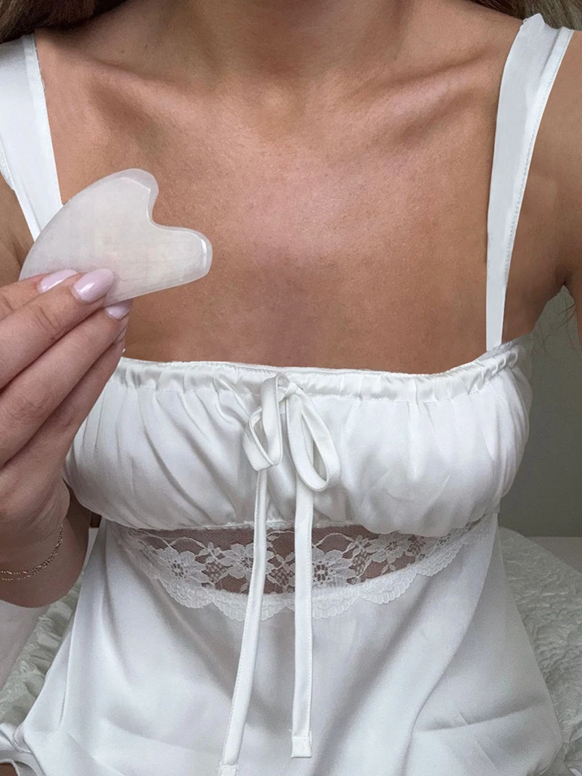 Marthaqiqi Lace Ladies Nightgowns Suit Strap Pajamas Crop Top Sleepwear Lace Up Nightie Tank Tops Nightwear Shorts Home Clothes