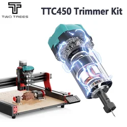 TWOTREES 800W Trimmer per legno Mandrino per router per incisore TTC450 Router per legno Strumento per router compatto con custodia Kit trimmer TTC 450