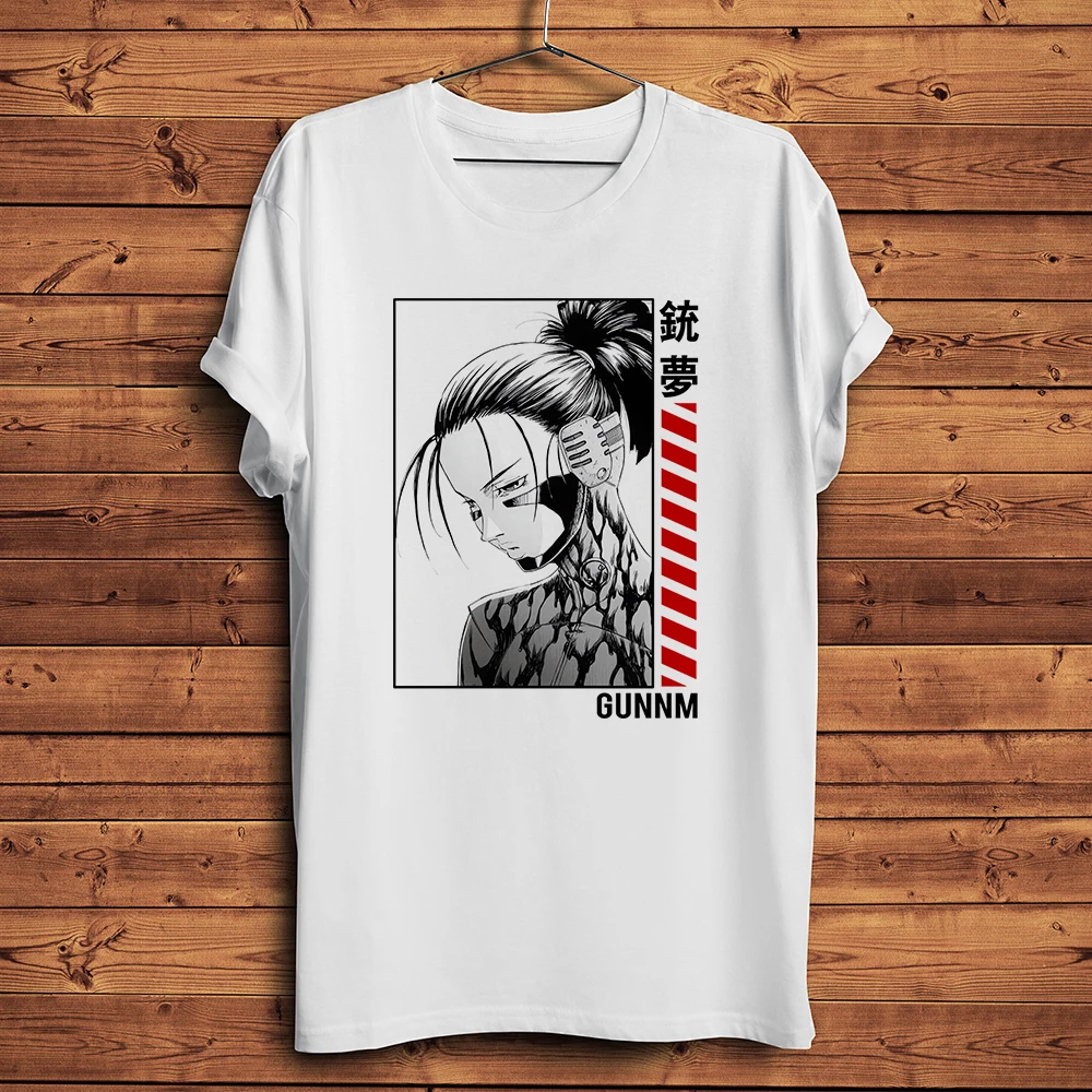 Alita Gunnm Funny Anime Cyberpunk Manga T Shirt uomo homme manica corta Casual TShirt Unisex traspirante Streetwear