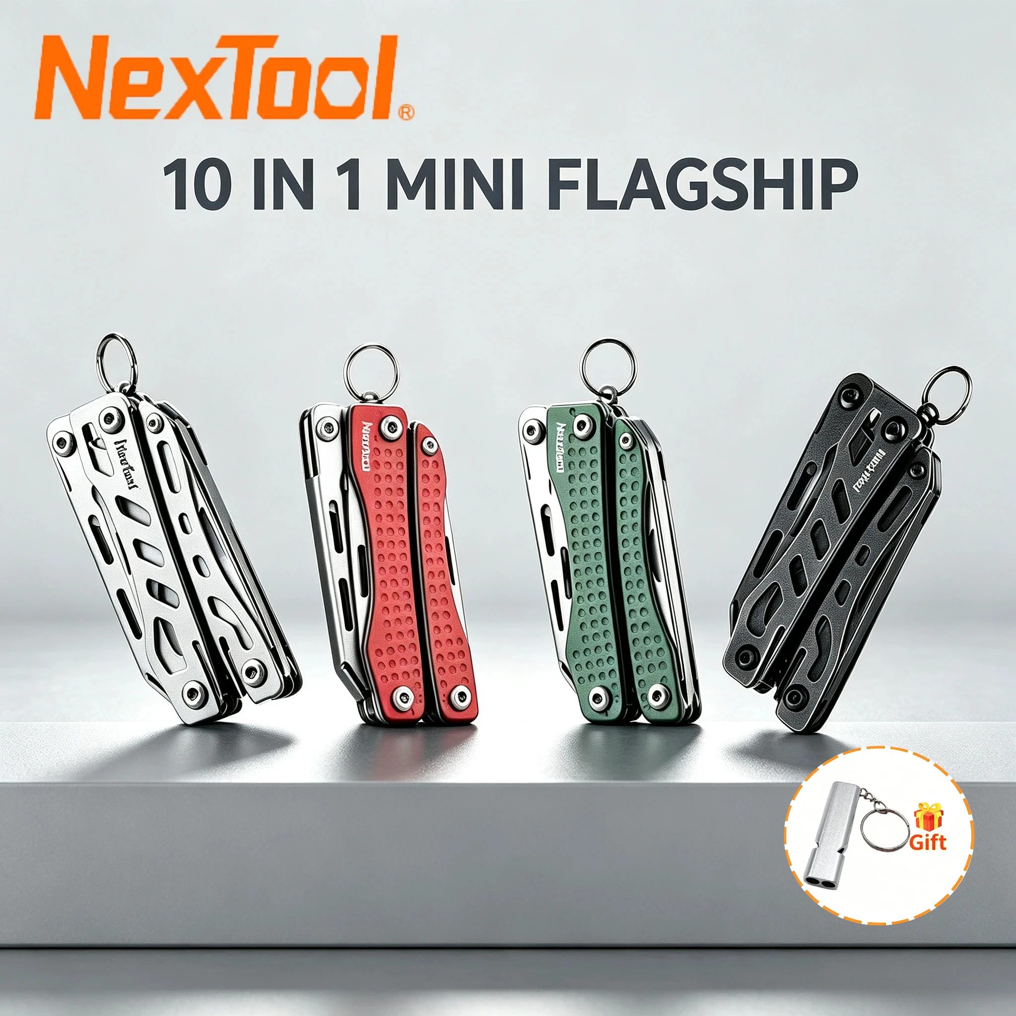 NexTool 10 IN 1 Mini Flagship Multi Functional Tool Folding EDC Hand Tool Screwdriver Pliers Bottle Opener for Outdoor Scissors