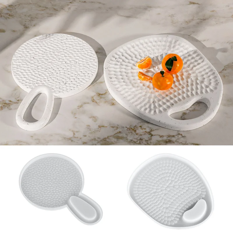 

2pcs Textured Dot Coaster Silicone Mold for DIY Epoxy Resin & Plaster Hot Pad, Plate Trivet