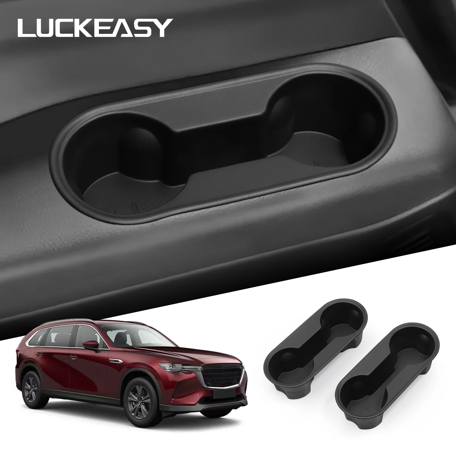 

for Mazda CX-80 CX80 2025 Car Water Cup Holder The Third Row Drinks Cup Holder Storage Tray Auto Interior Accessories 2pcs