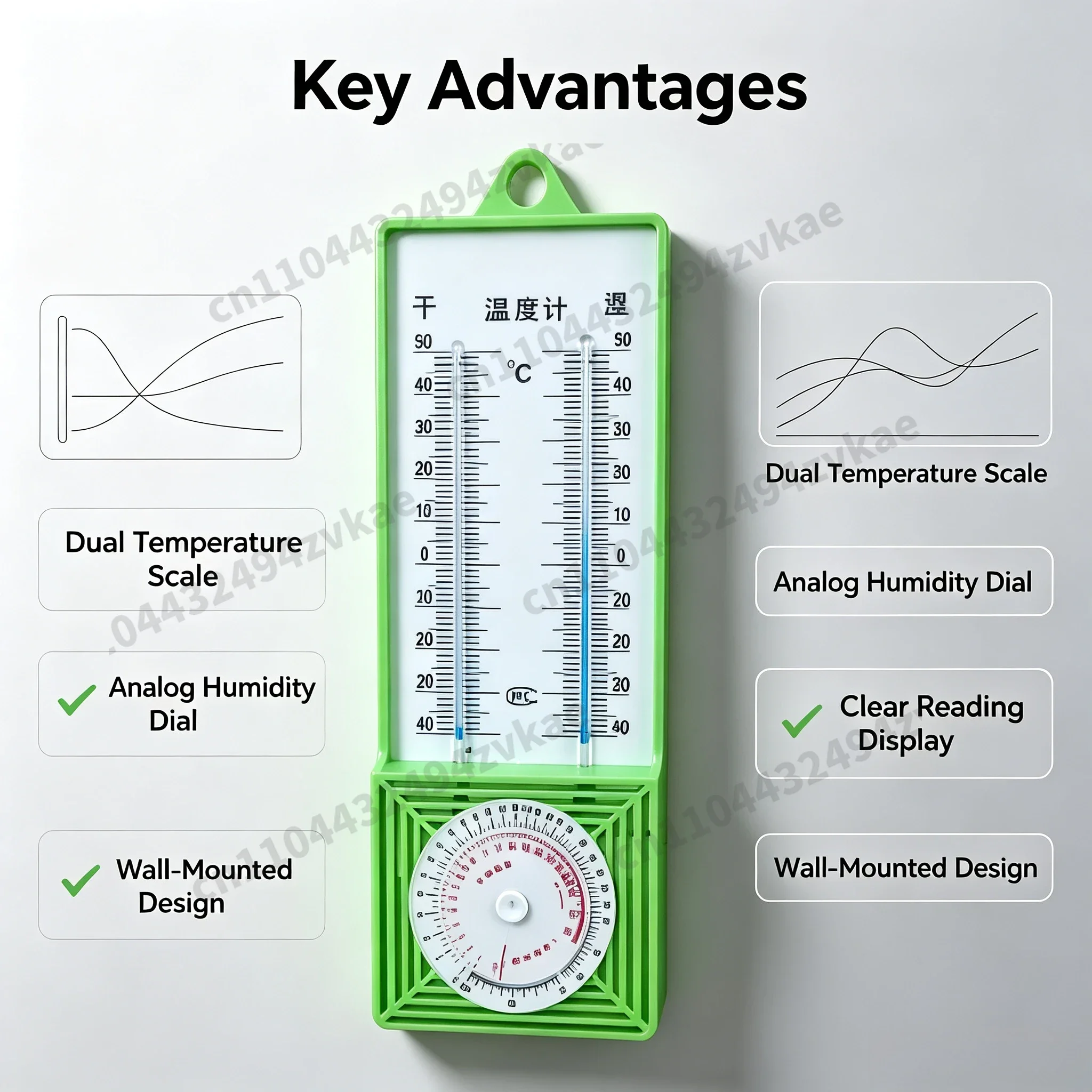 High‑Precision Wet and Dry Bulb Thermometer Laboratory Psychrometer Humidity Temperature Measuring Instrument For Physics