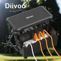 Diivoo-caja eléctrica impermeable para exteriores, carcasa de enchufe de conexión de Cable exterior para temporizadores, cables de extensión, jardín de vacaciones