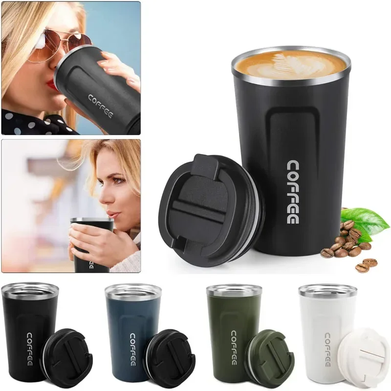 

Coffee Mug Stainless Steel Double Walled Insulated Intelligent Digital Display Insulated Leak-Proof Cup 510ML for Keep Hot/Ice