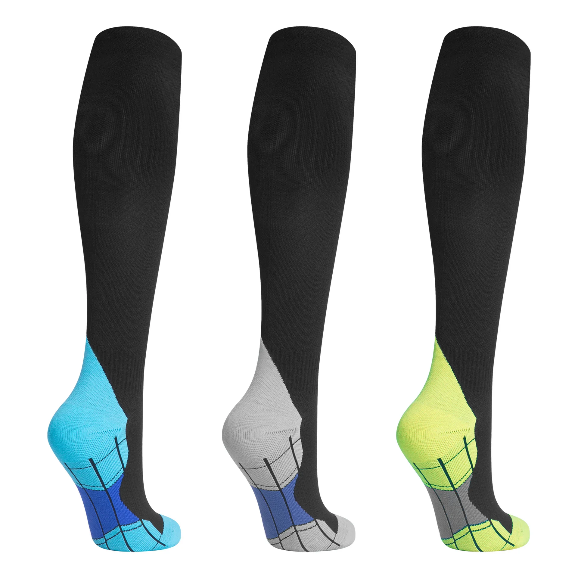Sport Druck Socken Lange-abstand Lauf Compression Marathon Lauf Socken Rohr Gradient Compression Kalb Socken
