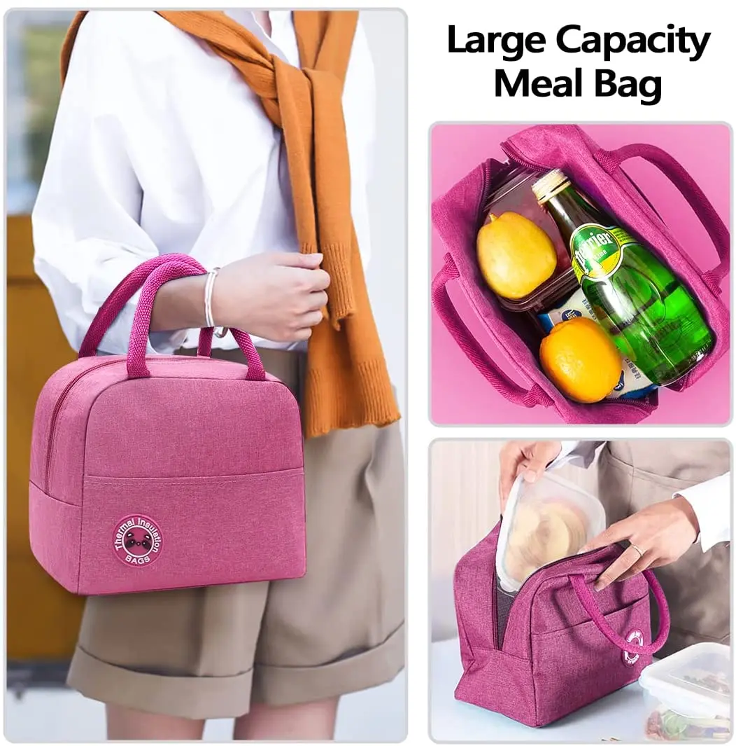 Cooler Bags Portable Zipper Thermal Gold Initials Letter V W X Y Z Lunch Bags for Women Convenient Lunch Box Food Storage Tote