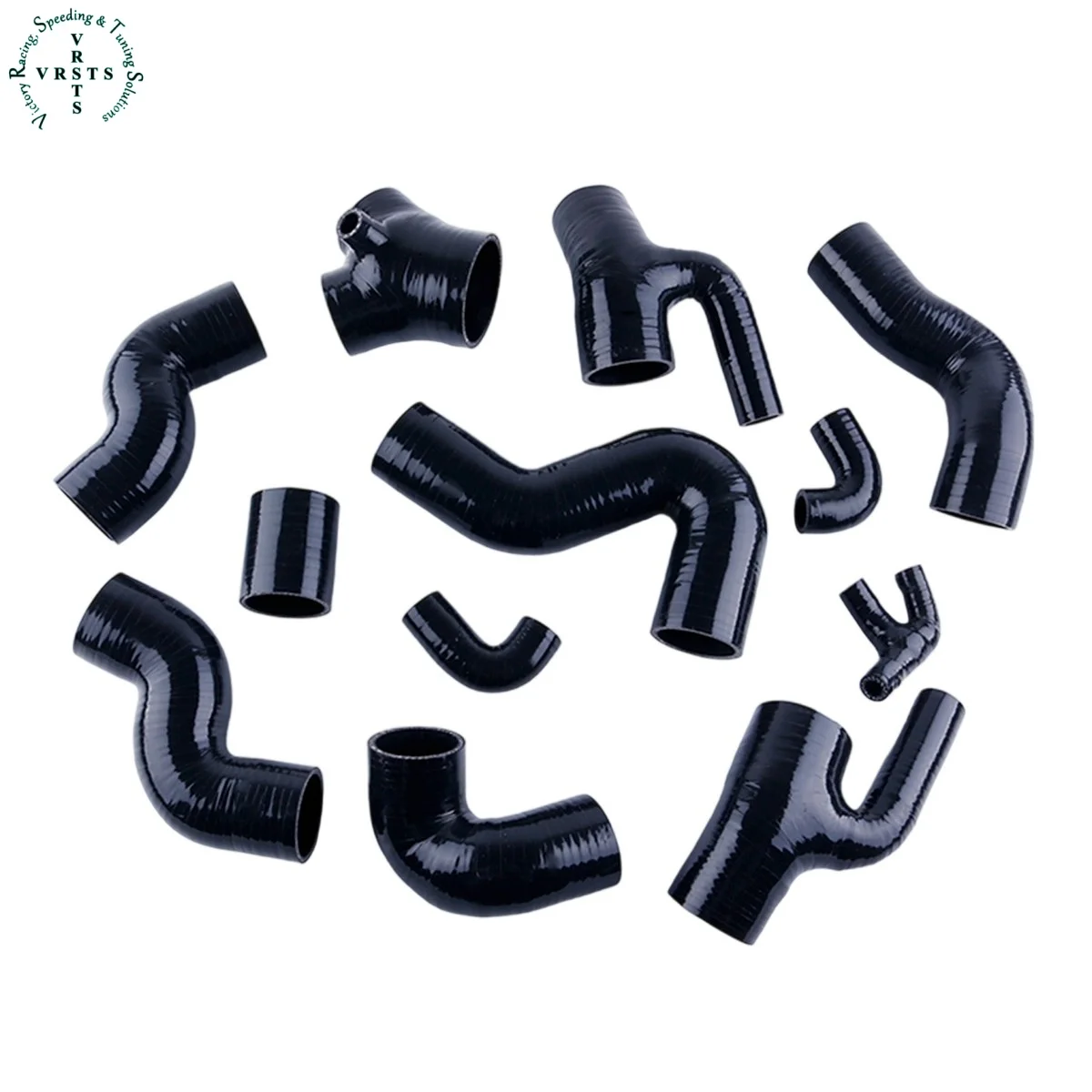 

12PCS For Audi S4 RS4 Biturbo A6 B5 2.7T Bi-Turbo Silicone Hose Induction Intake Pipe Tube Performance Car Auto Tools Parts 3PLY