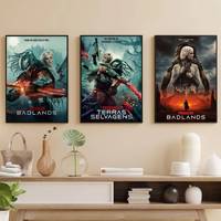 P-Predator Badlands Poster Self-adhesive Art Waterproof Paper Sticker Coffee House Bar Room