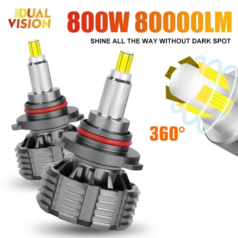 

H7 LED Canbus 800W 80000LM Headlights Bulbs 6 Side CSP Chips H1 H8 H9 H11 9005 HB3 9006 HB4 Auto Fog Lights Turbo Mini Lamp 12V