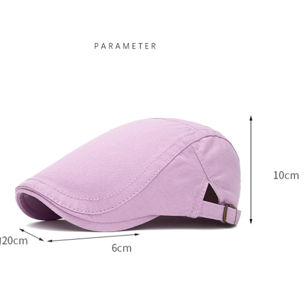 HT5145 Baskenmützen für Männer und Frauen, Retro-Künstler-Malermütze, Neue Einfarbige Unisex Ivy Flachmütze, Verstellbare Baskenmütze für Damen und Herren – Detail 2