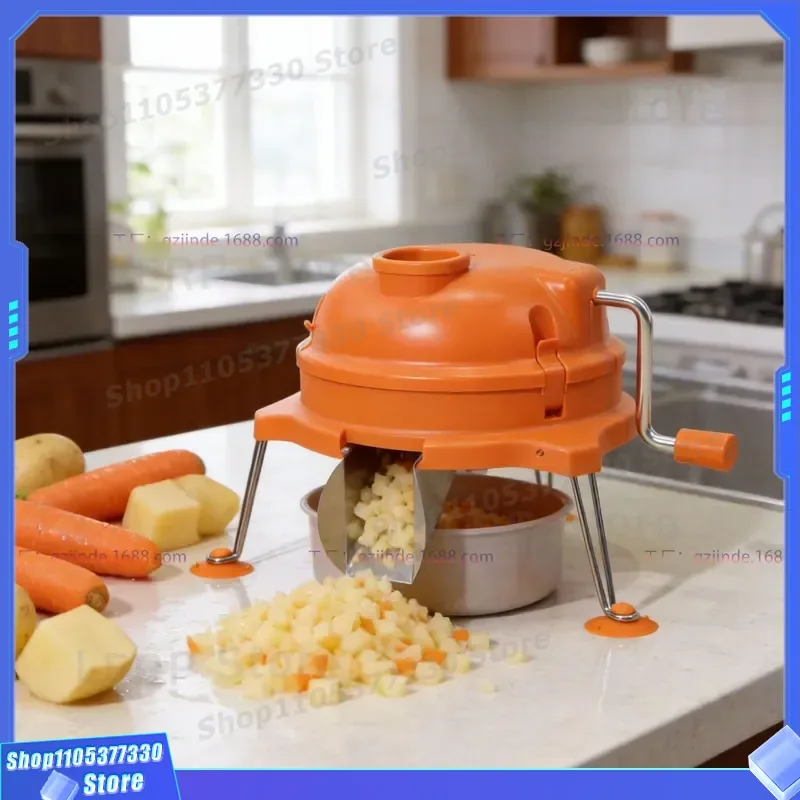 Jinde Commercial Hand Crank Vegetable Cutter Multi Function Radish Granulator Potato Slicer Machine for Kitchen Use Direct