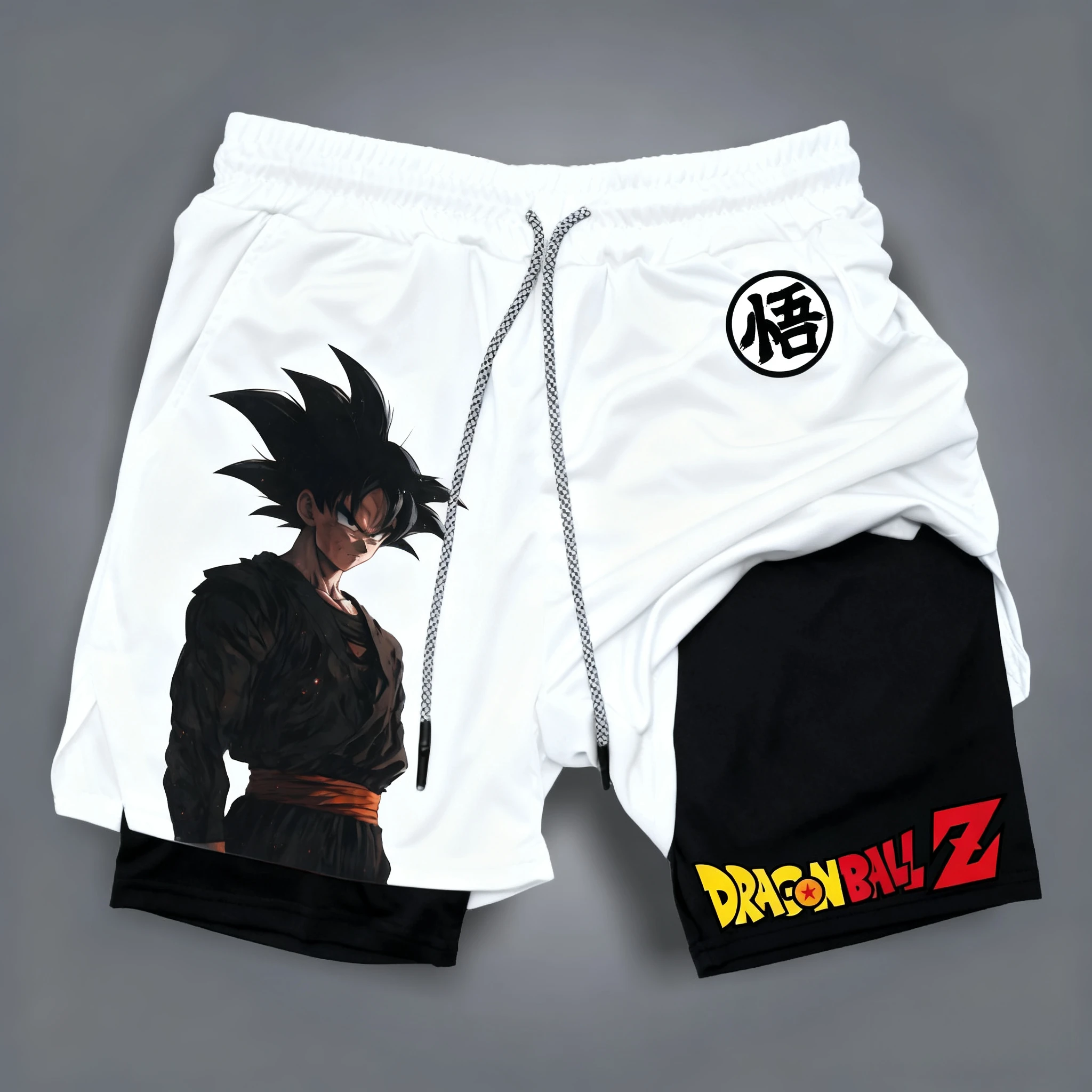 

Dragon Ball GOKU Printed Double-layer Shorts Bandai Loose Men's and Women's 2025 Breathable Sporty Fashion Shorts