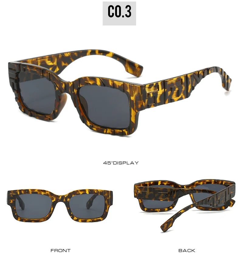 Personalisierte Sonnenbrille mit quadratischem Charakter, literarische Jelly-Farbe, Hipster-Street-Style-Sonnenbrille, Alltagsaccessoires für Damen – Detail 9