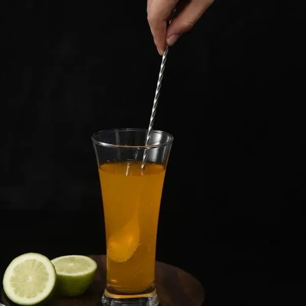Stainless Steel Mixing Spoon Multi-Purpose Long Handle Cocktail Stirring Tool for Kitchen Bar Use