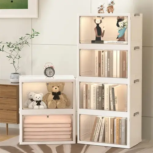 Folding Storage Box Plastic Clothes Organizer Toys Books Trunk Car Wardrobe Cabinet Organizer Home Large Foldable Organizing Bin - Image 6